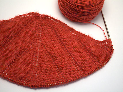 The start of my Malabrigo Icarus Shawl