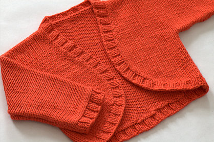 Baby shrug shop knitting pattern free