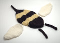 Bumblebee in pieces before felting.