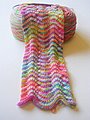 Chevron Scarf from hand-dyed sock yarn