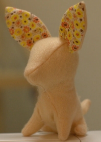 Chihuahua plush without eyes or nose. I actually like him like this a lot!