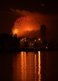 Boston's fireworks seen from Quincy, MA