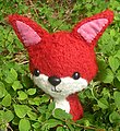 Cute fox!  Knit with single strand Nashua Chunky.