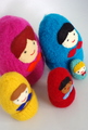 Felted Matrioshkas.