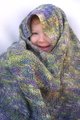 The shawl is definitely big enough for Camdyn to wrap herself up in.
