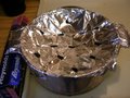 Steamer made from aluminum foil.