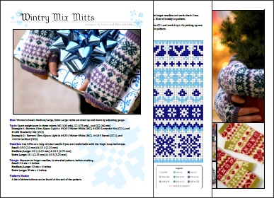 PDF Preview of our Wintry Mix Mitts pattern